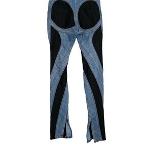 Unique Blue and Black Patterned Jeans